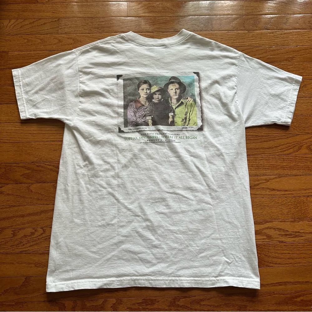 Y2K Elvis Presley Festival Family Portrait Graphic Staff Shirt Size Large